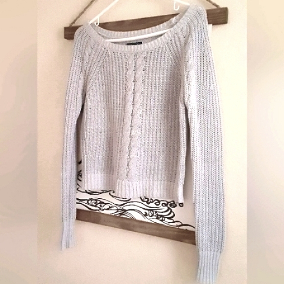 Abercrombie & Fitch Gray Sparkle Sweater Top - Picture 4 of 8
